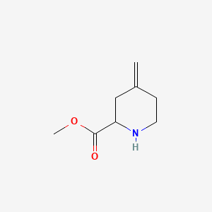 molecular formula C8H13NO2 B575282 Methyl 4-methylidenepiperidine-2-carboxylate CAS No. 187753-29-3