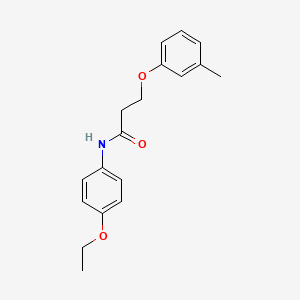molecular formula C18H21NO3 B5752844 N-(4-ethoxyphenyl)-3-(3-methylphenoxy)propanamide 