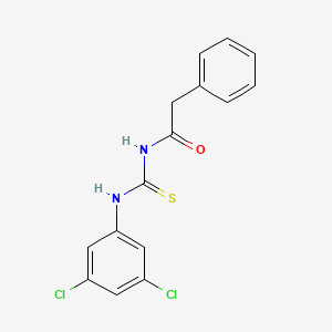 molecular formula C15H12Cl2N2OS B5752852 N-{[(3,5-dichlorophenyl)amino]carbonothioyl}-2-phenylacetamide 