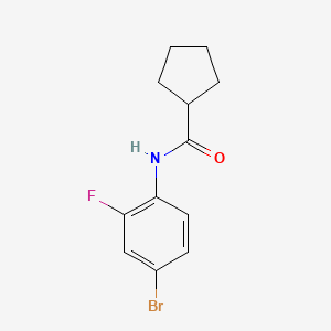 molecular formula C12H13BrFNO B5752872 N-(4-bromo-2-fluorophenyl)cyclopentanecarboxamide 