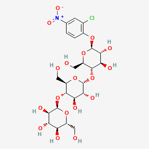 molecular formula C24H34ClNO18 B575288 2-Chloro-4-nitrophenyl-beta-D-maltotrioside CAS No. 165522-16-7