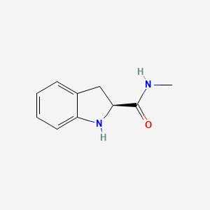 molecular formula C10H12N2O B575289 (2S)-N-methyl-2,3-dihydro-1H-indole-2-carboxamide CAS No. 185213-09-6