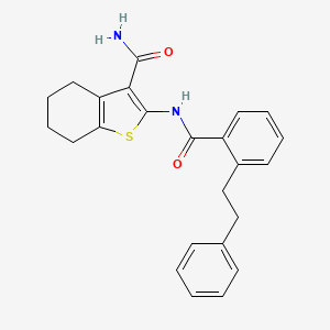 molecular formula C24H24N2O2S B5752892 2-{[2-(2-phenylethyl)benzoyl]amino}-4,5,6,7-tetrahydro-1-benzothiophene-3-carboxamide 