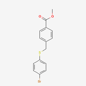 molecular formula C15H13BrO2S B5752901 methyl 4-{[(4-bromophenyl)thio]methyl}benzoate 
