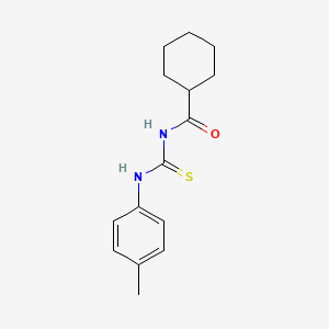 molecular formula C15H20N2OS B5752907 N-{[(4-methylphenyl)amino]carbonothioyl}cyclohexanecarboxamide 