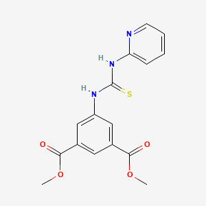 molecular formula C16H15N3O4S B5752932 dimethyl 5-{[(2-pyridinylamino)carbonothioyl]amino}isophthalate 