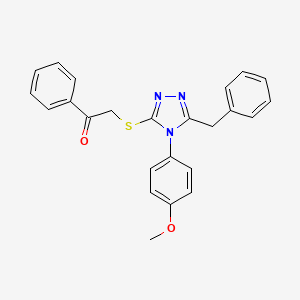 molecular formula C24H21N3O2S B5752972 2-{[5-benzyl-4-(4-methoxyphenyl)-4H-1,2,4-triazol-3-yl]thio}-1-phenylethanone 