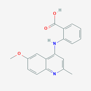 molecular formula C18H16N2O3 B5752981 2-[(6-methoxy-2-methyl-4-quinolinyl)amino]benzoic acid 