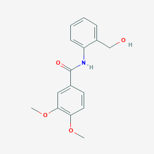 molecular formula C16H17NO4 B5753000 N-[2-(hydroxymethyl)phenyl]-3,4-dimethoxybenzamide 