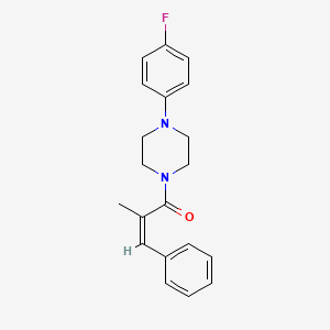 molecular formula C20H21FN2O B5753018 1-(4-fluorophenyl)-4-(2-methyl-3-phenylacryloyl)piperazine 