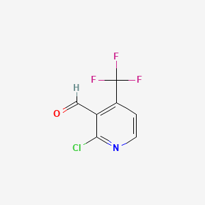 molecular formula C7H3ClF3NO B575302 2-Chloro-4-(trifluoromethyl)pyridine-3-carbaldehyde CAS No. 174008-48-1