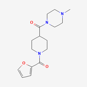 molecular formula C16H23N3O3 B5753030 1-{[1-(2-furoyl)piperidin-4-yl]carbonyl}-4-methylpiperazine 