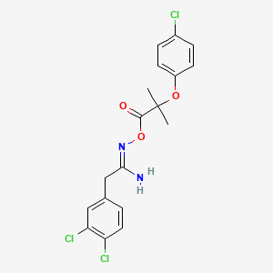 N'-{[2-(4-chlorophenoxy)-2-methylpropanoyl]oxy}-2-(3,4-dichlorophenyl)ethanimidamide