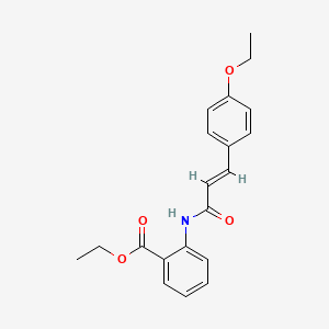 molecular formula C20H21NO4 B5753099 ethyl 2-{[3-(4-ethoxyphenyl)acryloyl]amino}benzoate 