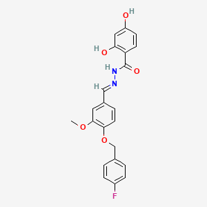N'-{4-[(4-fluorobenzyl)oxy]-3-methoxybenzylidene}-2,4-dihydroxybenzohydrazide