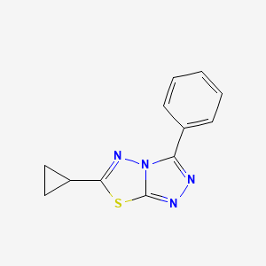 molecular formula C12H10N4S B5753110 6-cyclopropyl-3-phenyl[1,2,4]triazolo[3,4-b][1,3,4]thiadiazole 