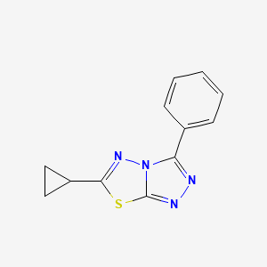 molecular formula C12H10N4S B5753110 6-cyclopropyl-3-phenyl-[1,2,4]triazolo[3,4-b][1,3,4]thiadiazole 