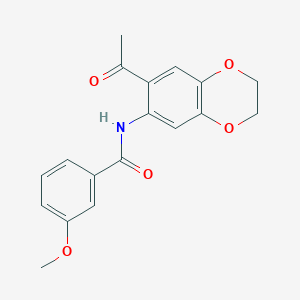 N-(7-acetyl-2,3-dihydro-1,4-benzodioxin-6-yl)-3-methoxybenzamide