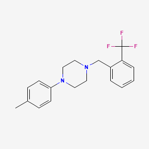 molecular formula C19H21F3N2 B5753123 1-(4-methylphenyl)-4-[2-(trifluoromethyl)benzyl]piperazine 