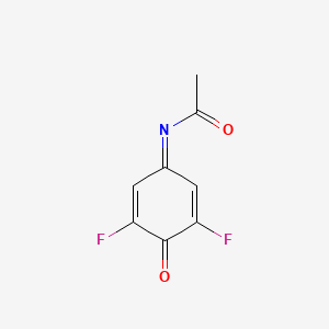 molecular formula C8H5F2NO2 B575313 ACETAMIDE,N-(3,5-DIFLUORO-4-OXO-2,5-CYCLOHEXADIEN-1-YLIDENE)- CAS No. 179331-62-5