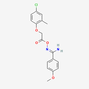 N'-{[(4-chloro-2-methylphenoxy)acetyl]oxy}-4-methoxybenzenecarboximidamide