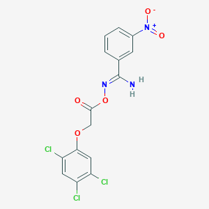 molecular formula C15H10Cl3N3O5 B5753162 3-nitro-N'-{[(2,4,5-trichlorophenoxy)acetyl]oxy}benzenecarboximidamide 