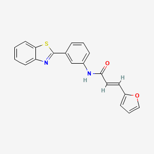 molecular formula C20H14N2O2S B5753169 N-[3-(1,3-benzothiazol-2-yl)phenyl]-3-(2-furyl)acrylamide 