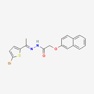 molecular formula C18H15BrN2O2S B5753173 N'-[1-(5-bromo-2-thienyl)ethylidene]-2-(2-naphthyloxy)acetohydrazide 