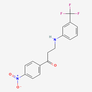 1-(4-Nitrophenyl)-3-[3-(trifluoromethyl)anilino]propan-1-one