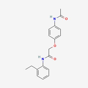 molecular formula C18H20N2O3 B5753195 2-[4-(acetylamino)phenoxy]-N-(2-ethylphenyl)acetamide 