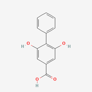 molecular formula C13H10O4 B575320 [1,1-Biphenyl]-4-carboxylic acid,2,6-dihydroxy- CAS No. 167627-21-6