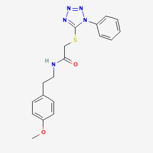 N-[2-(4-methoxyphenyl)ethyl]-2-[(1-phenyl-1H-tetrazol-5-yl)thio]acetamide