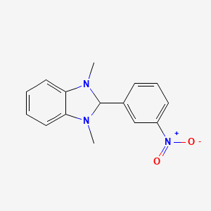 molecular formula C15H15N3O2 B5753222 1,3-dimethyl-2-(3-nitrophenyl)-2,3-dihydro-1H-benzimidazole 