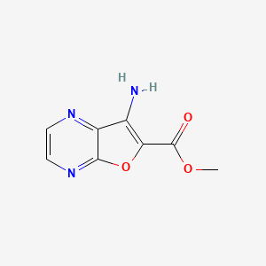 molecular formula C8H7N3O3 B575323 Methyl 7-aminofuro[2,3-b]pyrazine-6-carboxylate CAS No. 181283-94-3