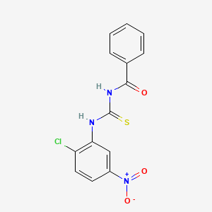 molecular formula C14H10ClN3O3S B5753236 N-{[(2-chloro-5-nitrophenyl)amino]carbonothioyl}benzamide 