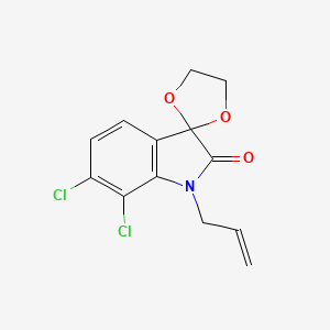 molecular formula C13H11Cl2NO3 B5753240 1'-allyl-6',7'-dichlorospiro[1,3-dioxolane-2,3'-indol]-2'(1'H)-one 