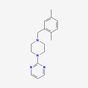 molecular formula C17H22N4 B5753248 2-[4-(2,5-dimethylbenzyl)-1-piperazinyl]pyrimidine 