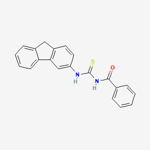 molecular formula C21H16N2OS B5753259 N-[(9H-fluoren-3-ylamino)carbonothioyl]benzamide 
