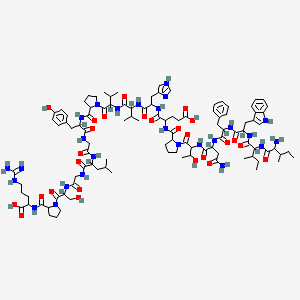 molecular formula C104H152N26O26 B575326 H-Ile-Ile-Trp-Phe-Asn-Thr-Pro-Glu-His-Val-Val-Pro-Tyr-Gly-Leu-Gly-Ser-Pro-Arg-OH CAS No. 189064-07-1