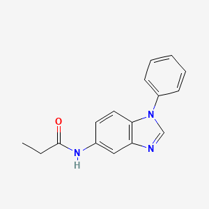 molecular formula C16H15N3O B5753262 N-(1-phenyl-1H-benzimidazol-5-yl)propanamide 