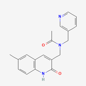 N-[(2-hydroxy-6-methyl-3-quinolinyl)methyl]-N-(3-pyridinylmethyl)acetamide