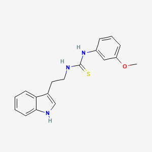 molecular formula C18H19N3OS B5753281 N-[2-(1H-indol-3-yl)ethyl]-N'-(3-methoxyphenyl)thiourea 