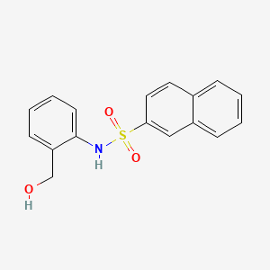 molecular formula C17H15NO3S B5753307 N-[2-(hydroxymethyl)phenyl]-2-naphthalenesulfonamide 