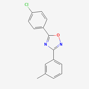molecular formula C15H11ClN2O B5753316 5-(4-chlorophenyl)-3-(3-methylphenyl)-1,2,4-oxadiazole 