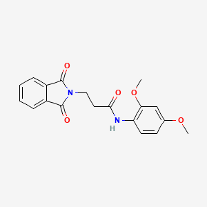 molecular formula C19H18N2O5 B5753319 N-(2,4-dimethoxyphenyl)-3-(1,3-dioxo-1,3-dihydro-2H-isoindol-2-yl)propanamide 