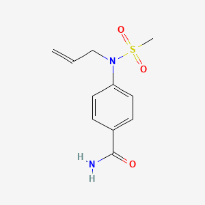 molecular formula C11H14N2O3S B5753335 4-[allyl(methylsulfonyl)amino]benzamide 
