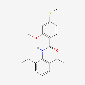 molecular formula C19H23NO2S B5753348 N-(2,6-diethylphenyl)-2-methoxy-4-(methylthio)benzamide 