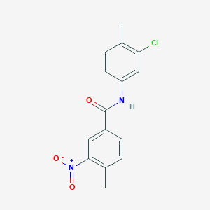 molecular formula C15H13ClN2O3 B5753358 N-(3-chloro-4-methylphenyl)-4-methyl-3-nitrobenzamide 