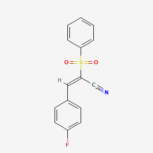 molecular formula C15H10FNO2S B5753376 3-(4-fluorophenyl)-2-(phenylsulfonyl)acrylonitrile 