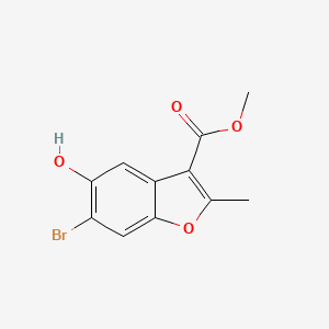 molecular formula C11H9BrO4 B5753403 methyl 6-bromo-5-hydroxy-2-methyl-1-benzofuran-3-carboxylate 